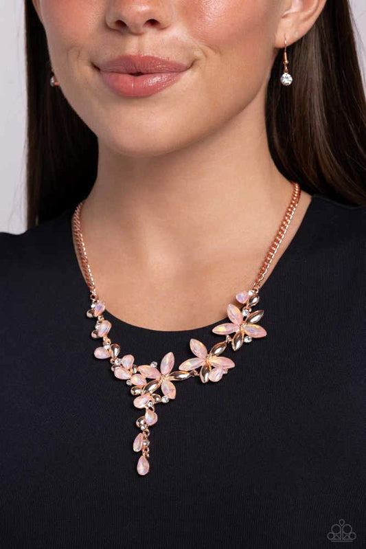 Paparazzi Vibrant Valley - Copper Gem Short Necklace