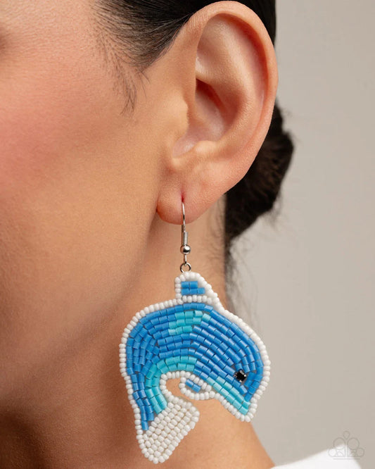 Paparazzi ♥ Dynamic Dolphin - Blue ♥ Earrings *SPP-2025*
