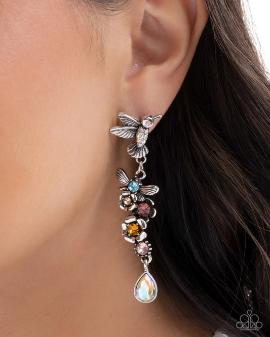 Paparazzi ♥ Hummingbird Hallmark - Multi ♥ Post Earrings