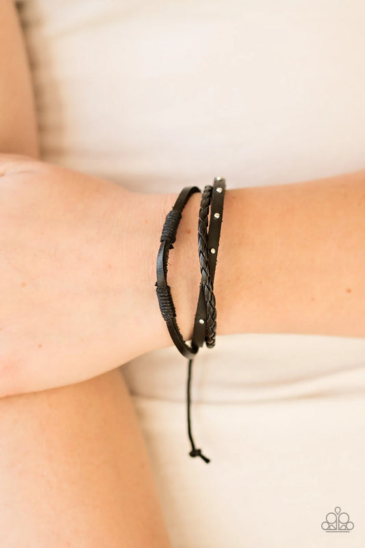 Paparazzi ♥ Ready To Roam - Black ♥ Bracelet