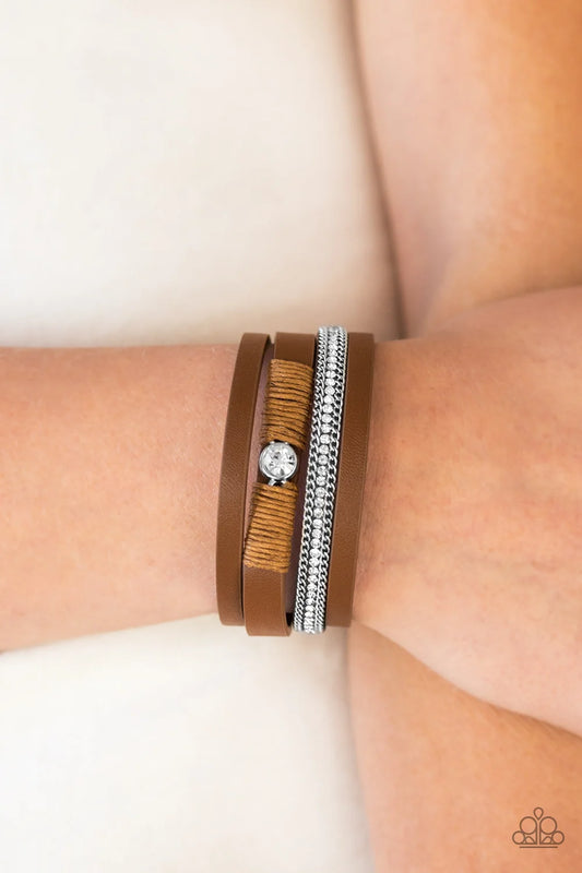 Paparazzi ♥ Catwalk Craze - Brown ♥ Bracelet