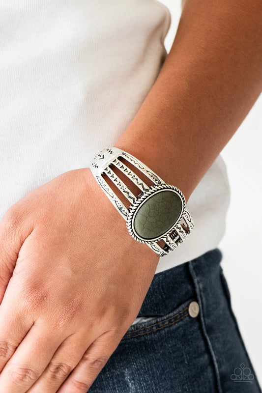 Paparazzi ♥ Desert Glyphs - Green ♥ Bracelet