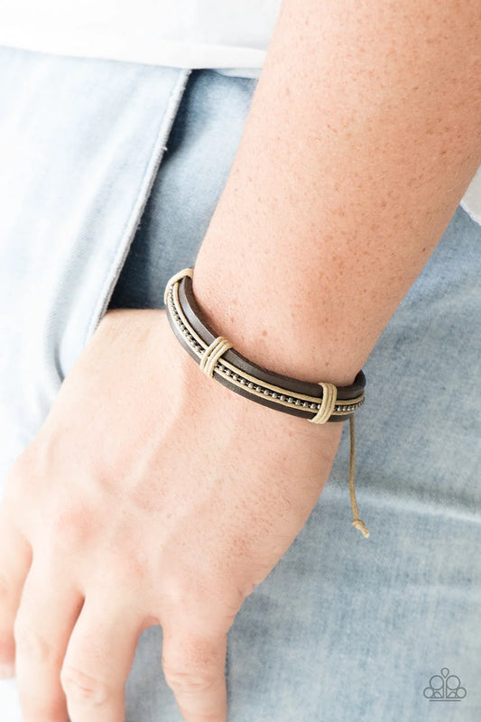 Paparazzi ♥ Rugged Rambler - Brown ♥ Bracelet