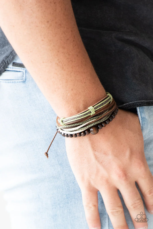Paparazzi "Better Nature" Brown Wooden Bead Urban Bracelet Unisex