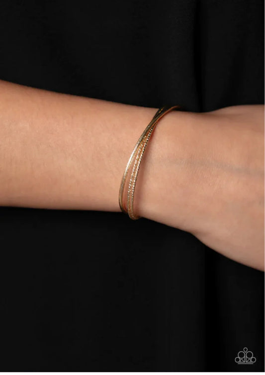 Paparazzi “Coachella Curls” Gold Cuff Bracelet