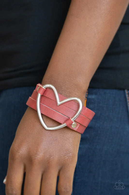 Paparazzi ♥ One Love, One Heart - Red ♥ Bracelet