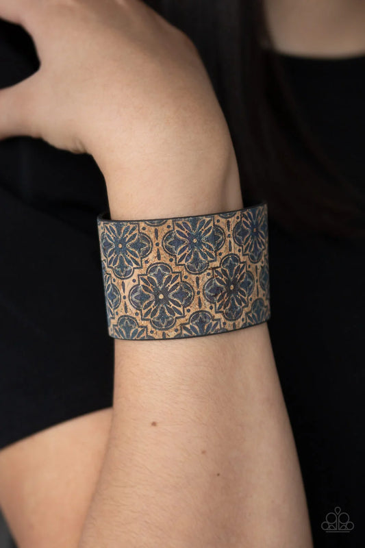 Paparazzi ♥ Cork Culture - Blue ♥ Bracelet