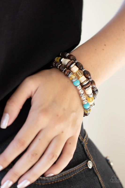 Paparazzi ♥ Belongs In The Wild - Yellow ♥ Bracelet