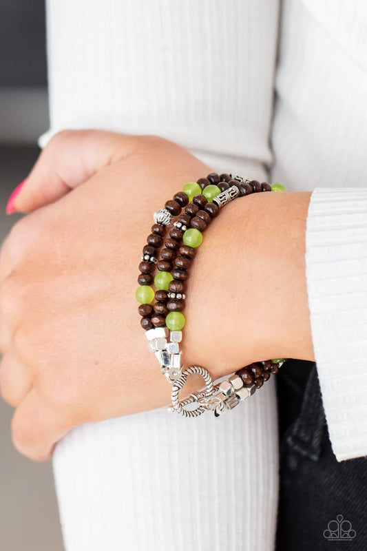 Paparazzi Bracelet ~ Woodsy Walkabout - Green