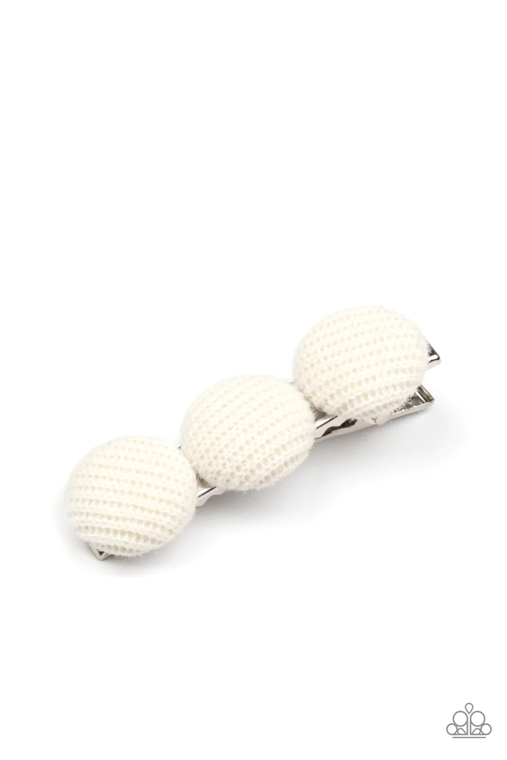 Paparazzi ♥ Cute as a Button - White ♥ Hair Clip