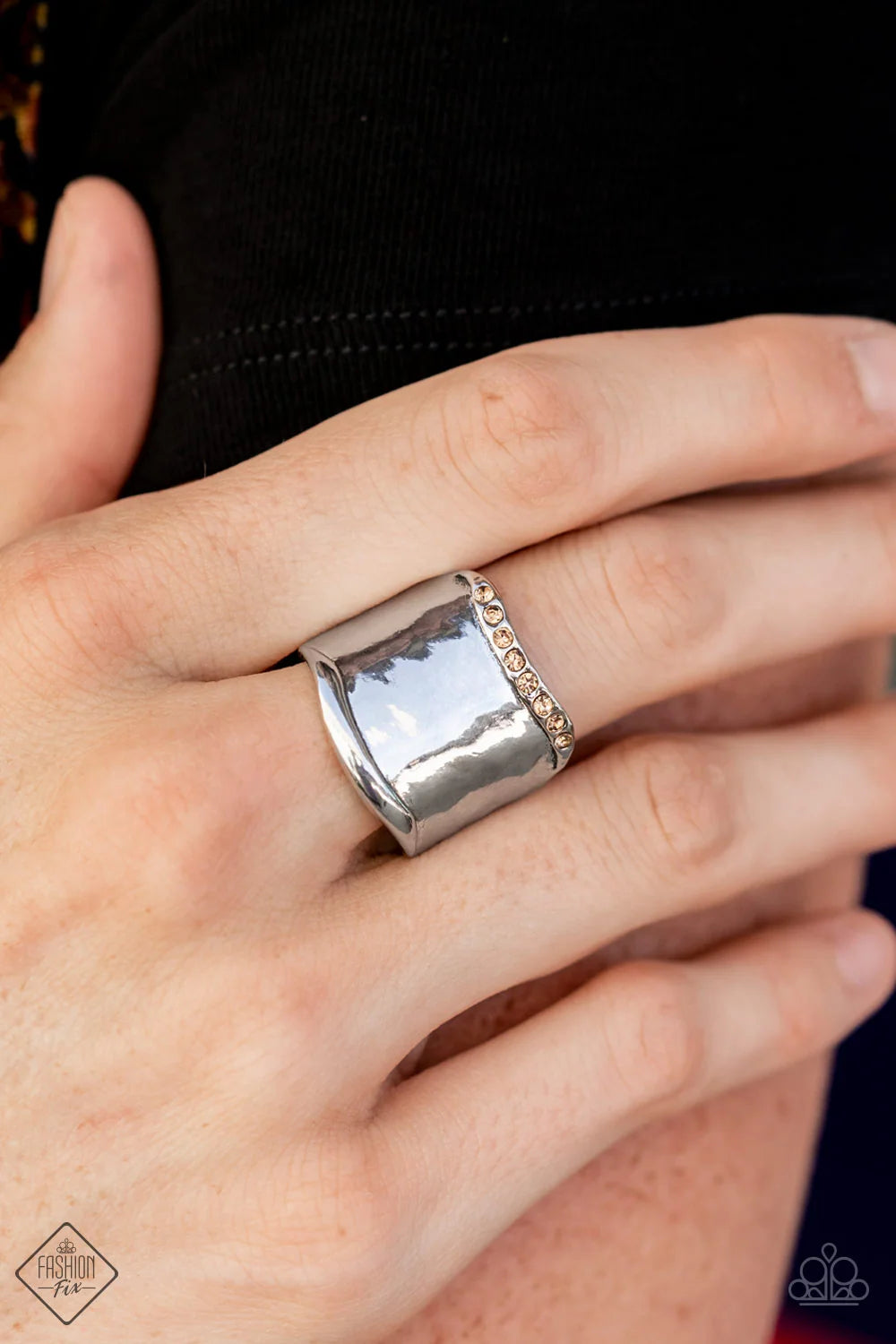 Paparazzi ♥ Brilliantly Bordered - Brown ♥ Ring