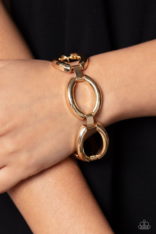 Constructed Chic - Gold Bracelet