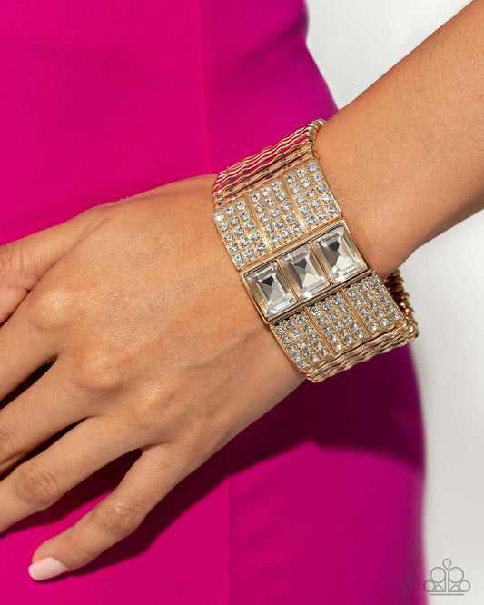 Paparazzi ♥ Dramatic Diva - Gold ♥ Bracelet