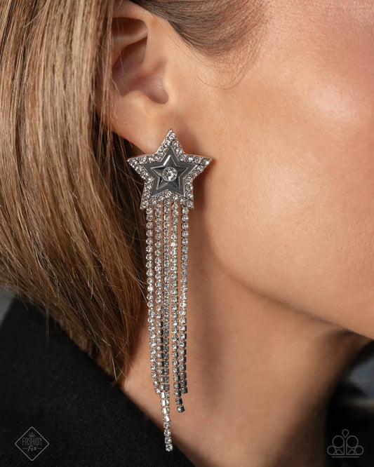 Paparazzi ♥ Currently Cosmic - White ♥ Post Earrings