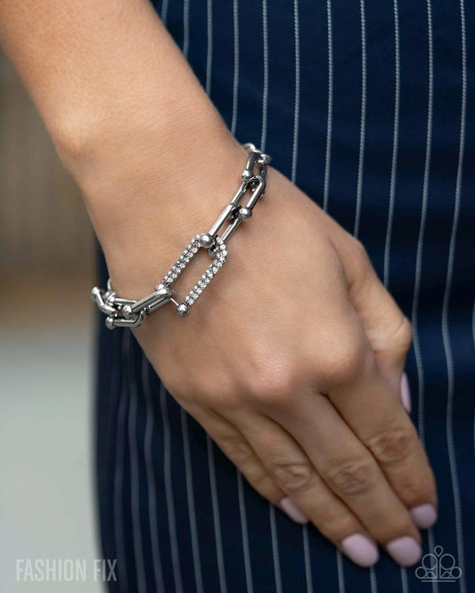 Paparazzi ♥ Boosted Bling - White ♥ Bracelet