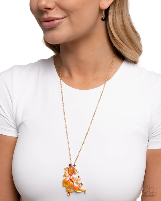 Paparazzi ♥ Synchronized Swimming - Orange ♥ Necklace