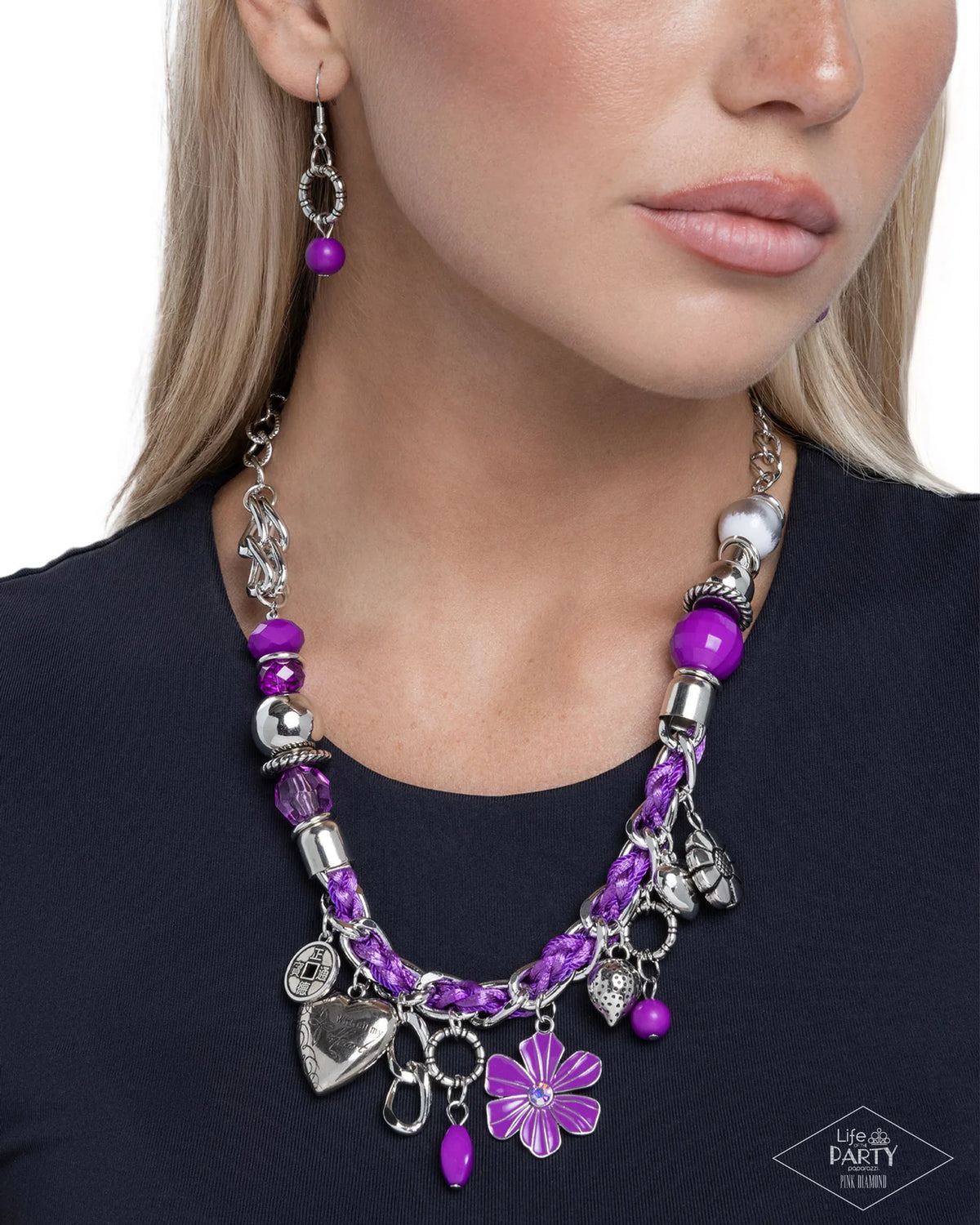 Charmed, I Am Sure - purple - Paparazzi necklace