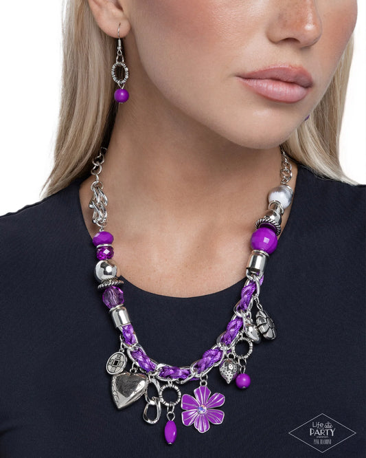 Charmed, I Am Sure - purple - Paparazzi necklace