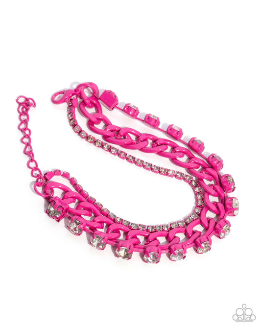 Colorful Canvas - pink - Paparazzi bracelet