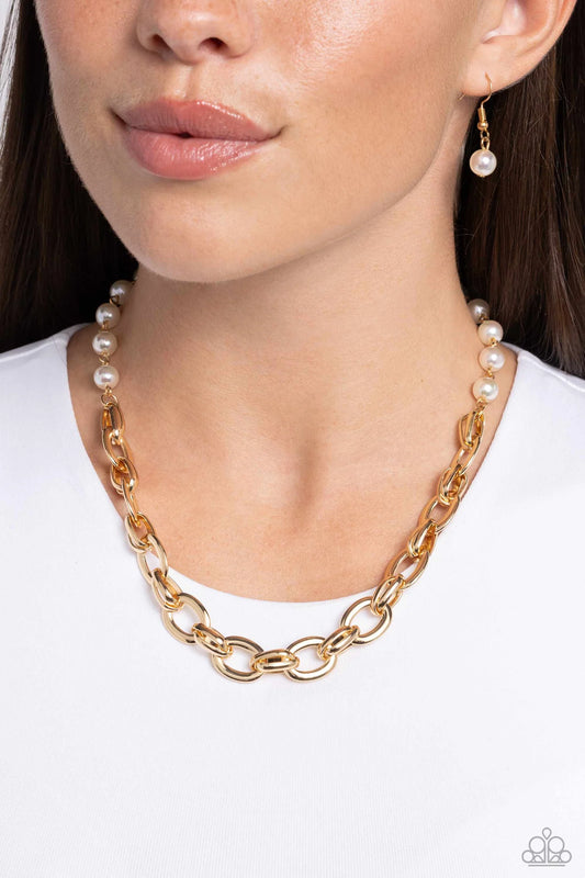 Dual Daydream - gold - Paparazzi necklace