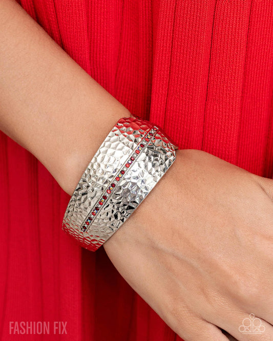 Spontaneous Surety - red - Paparazzi bracelet