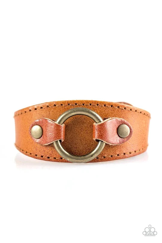 Western Wrangler brass bracelet
