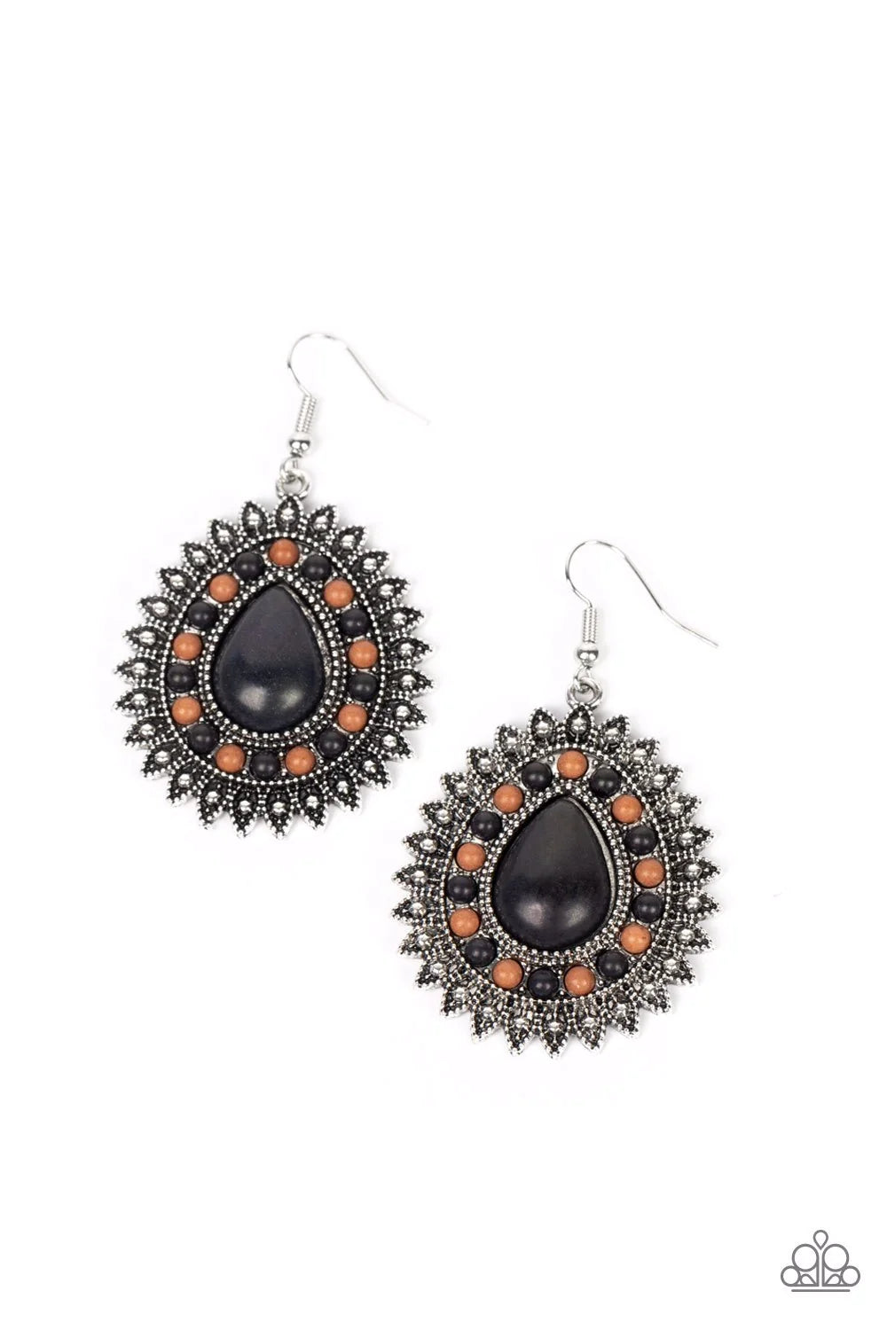 Paparazzi Sagebrush Sabbatical Black Fishhook Earrings