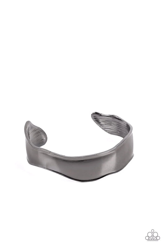 Paparazzi Wayward Waves Black Cuff Bracelet