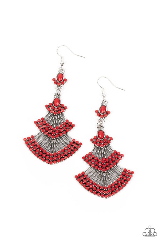 Paparazzi ♥ Eastern Expression - Red ♥ Earrings