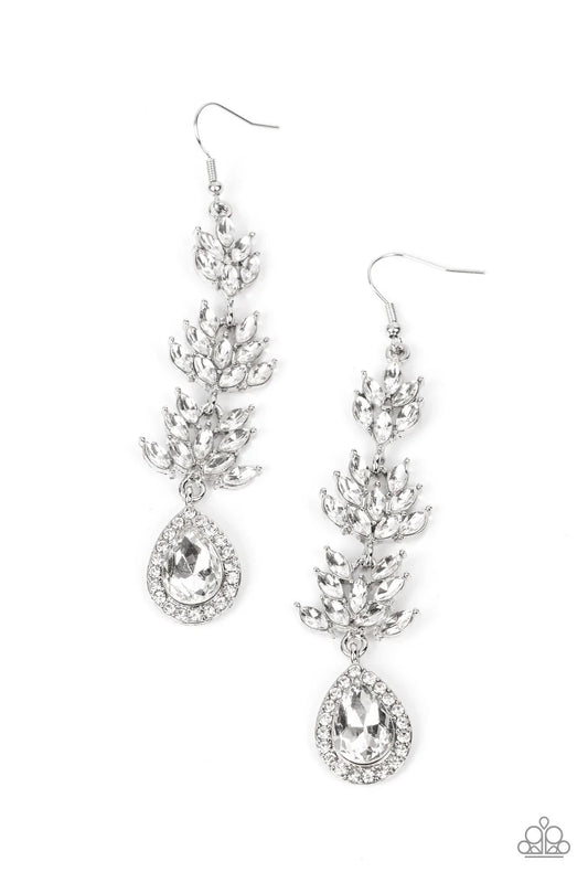 Paparazzi ♥ Water Lily Whimsy - White ♥ Earrings