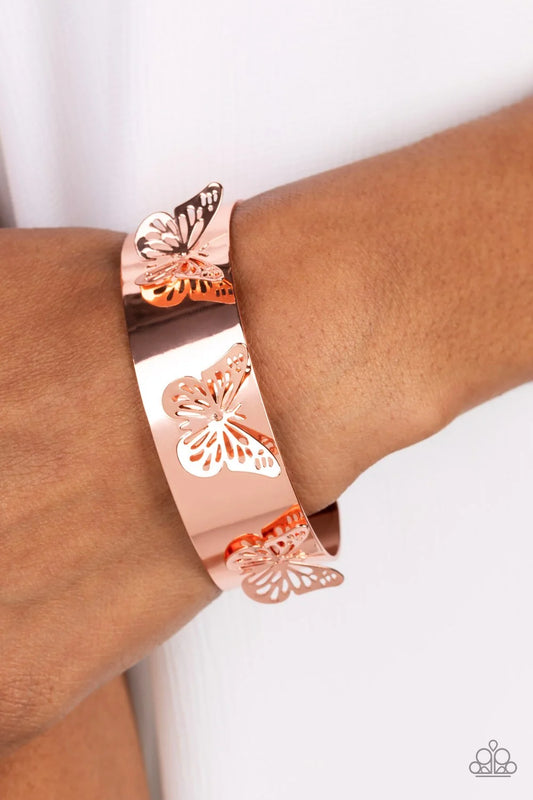 Paparazzi ♥ Magical Mariposas - Copper ♥ Bracelet