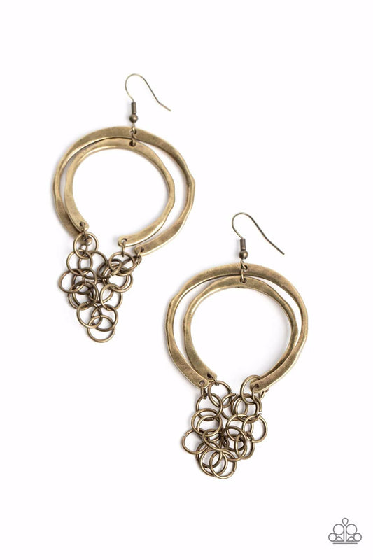Paparazzi ♥ Dont Go CHAINg-ing - Brass ♥ Earrings