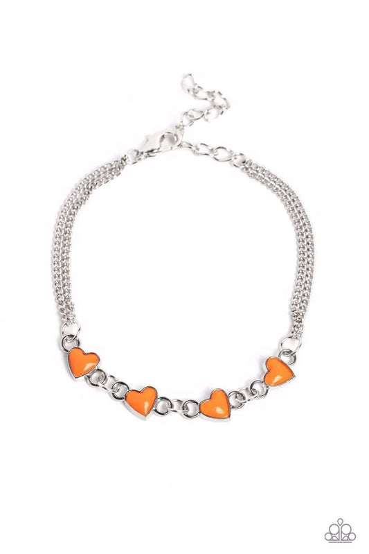 Paparazzi ♥ Smitten Sweethearts - Orange ♥ Bracelet