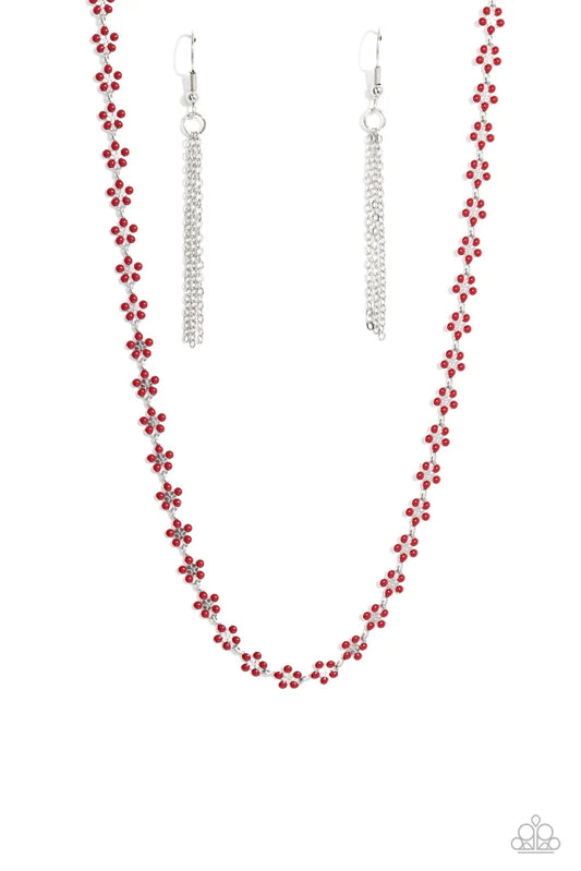 Paparazzi ♥ Floral Catwalk - Red ♥ Necklace