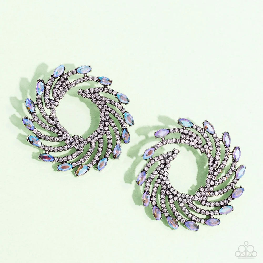 Paparazzi ♥ Firework Fanfare - Multi ♥ Post Earrings