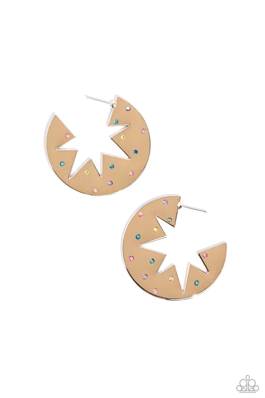 Paparazzi ♥ Starry Sensation - Gold ♥ Earrings