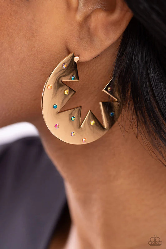 Paparazzi ♥ Starry Sensation - Gold ♥ Earrings