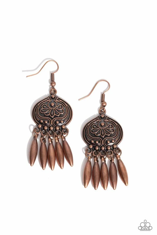 Paparazzi ♥ Future, PASTURE, and Present - Copper ♥ Earrings