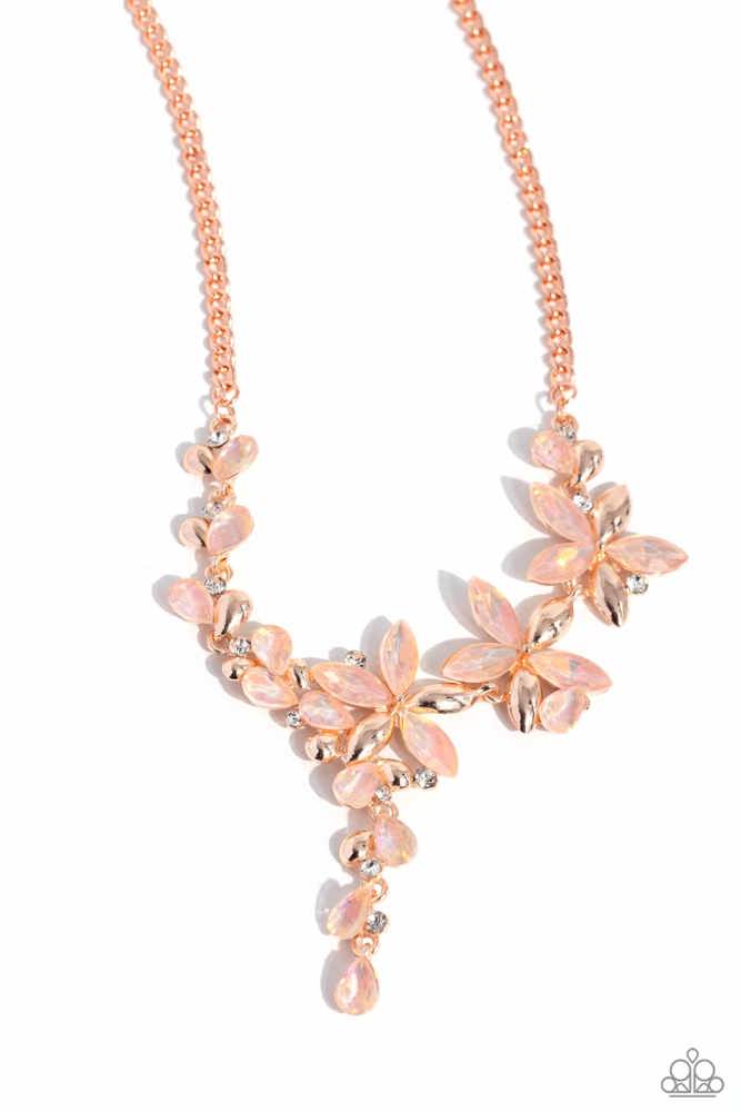 Paparazzi Vibrant Valley - Copper Gem Short Necklace