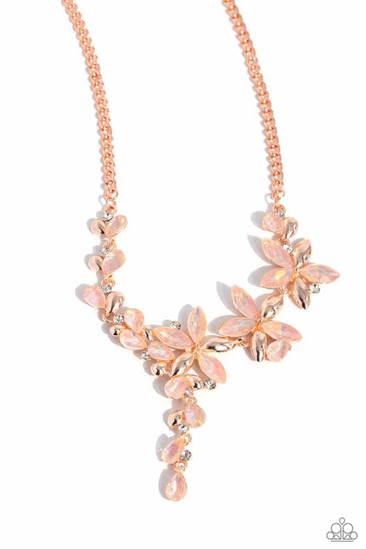 Paparazzi Vibrant Valley - Copper Gem Short Necklace