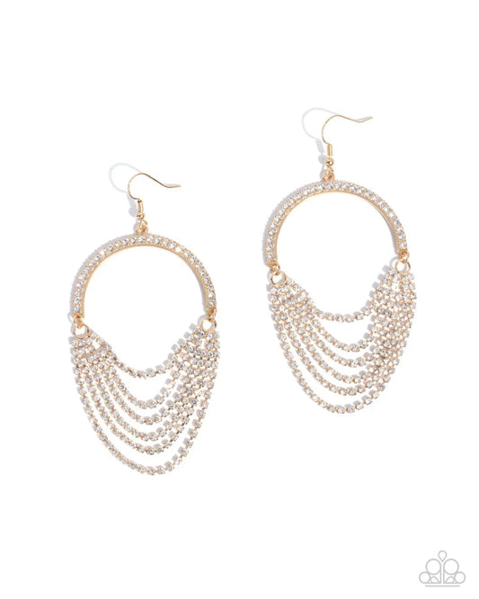 Paparazzi ♥ Ostentatious Opulence - Gold ♥ Earrings