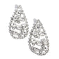 Paparazzi ♥ Giant Glitter - White ♥ Post Earrings