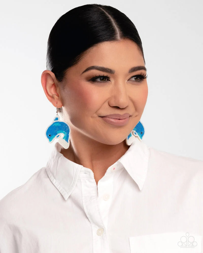 Paparazzi ♥ Dynamic Dolphin - Blue ♥ Earrings *SPP-2025*