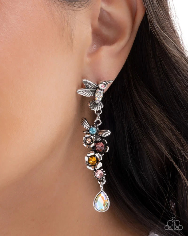 Paparazzi ♥ Hummingbird Hallmark - Multi ♥ Post Earrings