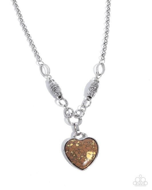 Paparazzi ♥ Suitable Stones - Brown ♥ Necklace
