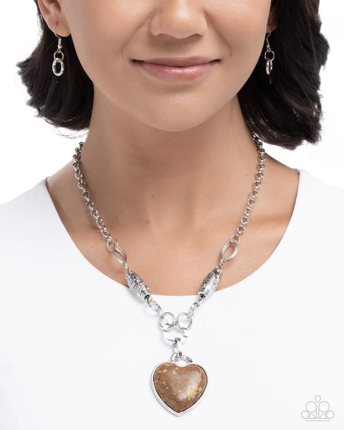Paparazzi ♥ Suitable Stones - Brown ♥ Necklace