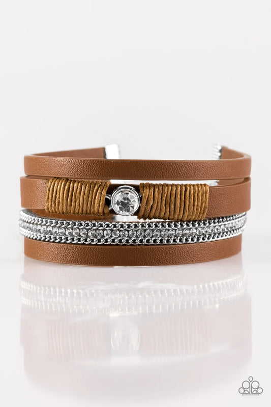 Paparazzi ♥ Catwalk Craze - Brown ♥ Bracelet