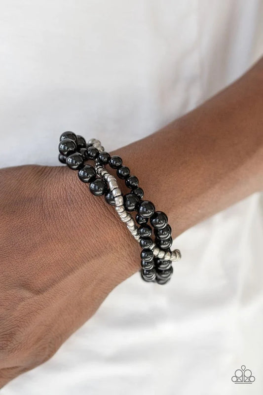 Paparazzi ♥ Take The BEAD - Black ♥ Bracelet