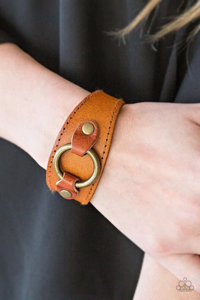 Western Wrangler brass bracelet