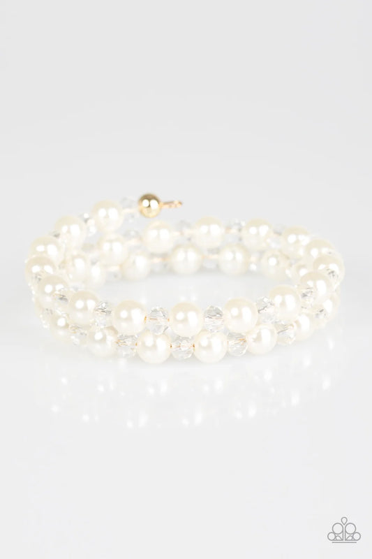Paparazzi ♥ Modestly Modest - White ♥ Bracelet